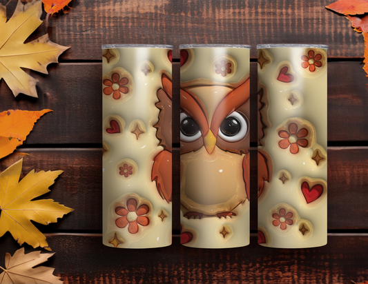 Fall Time Owl Tumbler