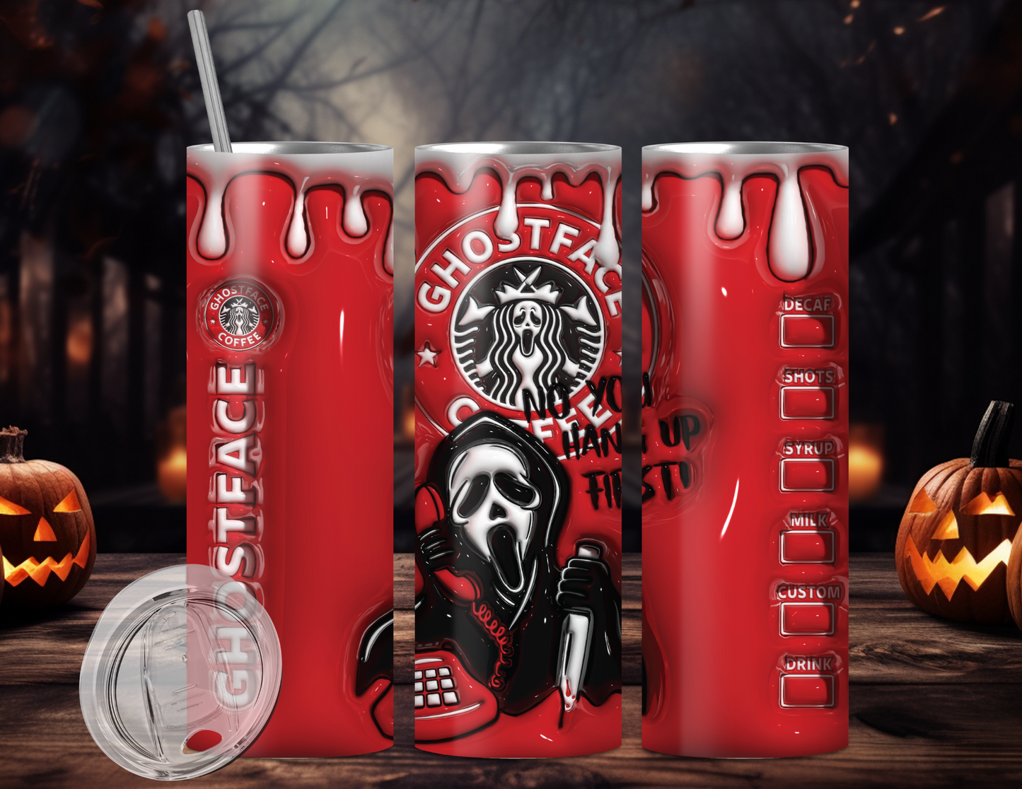 Ghostface Spooky Tumblers