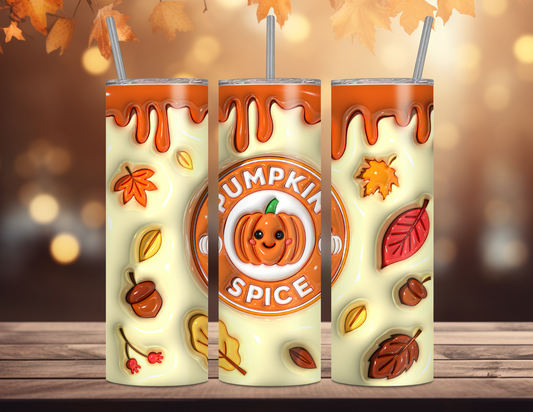 Pumpkin Spice Smiley Fall Tumbler