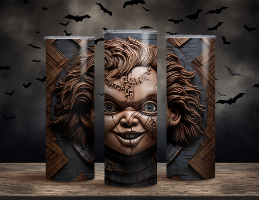 Chucky Wooden Art Tumbler